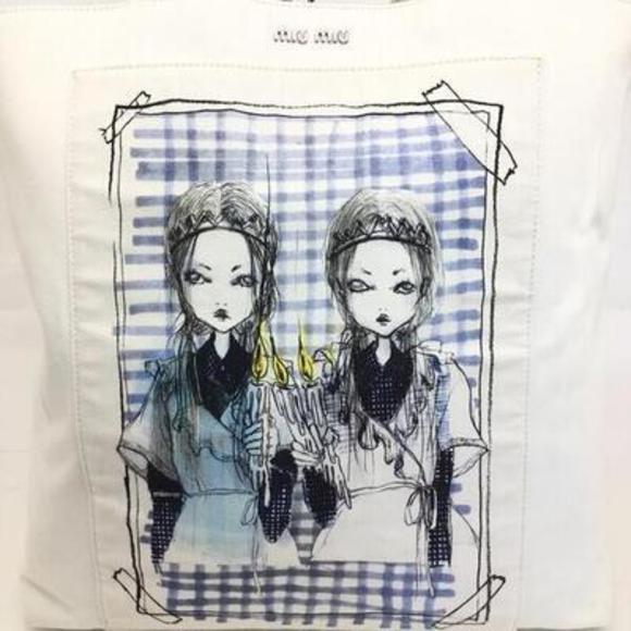 Miu Miu 2WAY Tote Bag White - Picture 3 of 16